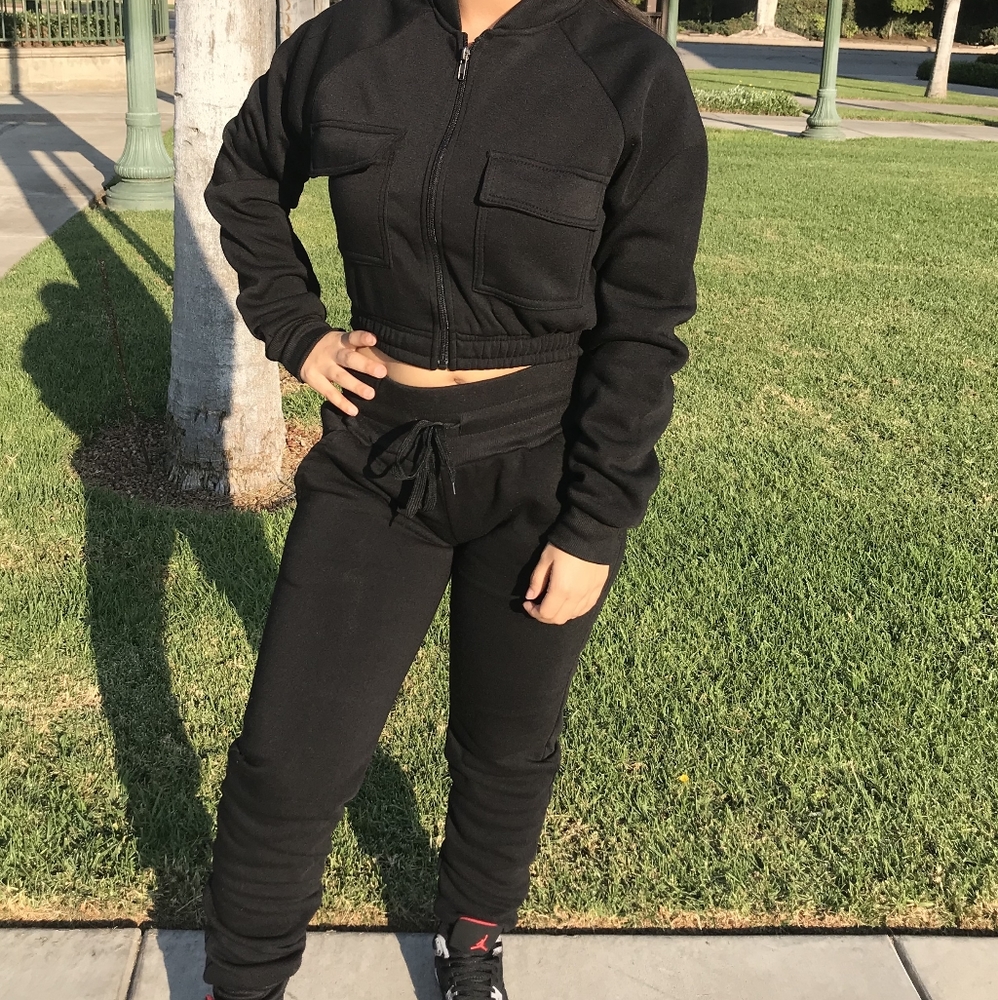 Black sweat set